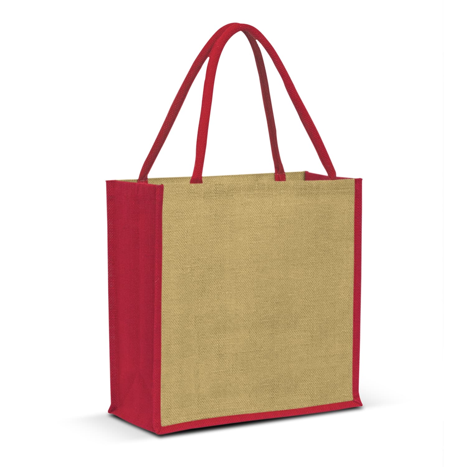 Monza Jute Tote Bag 17L · Natural/Red · colour reference