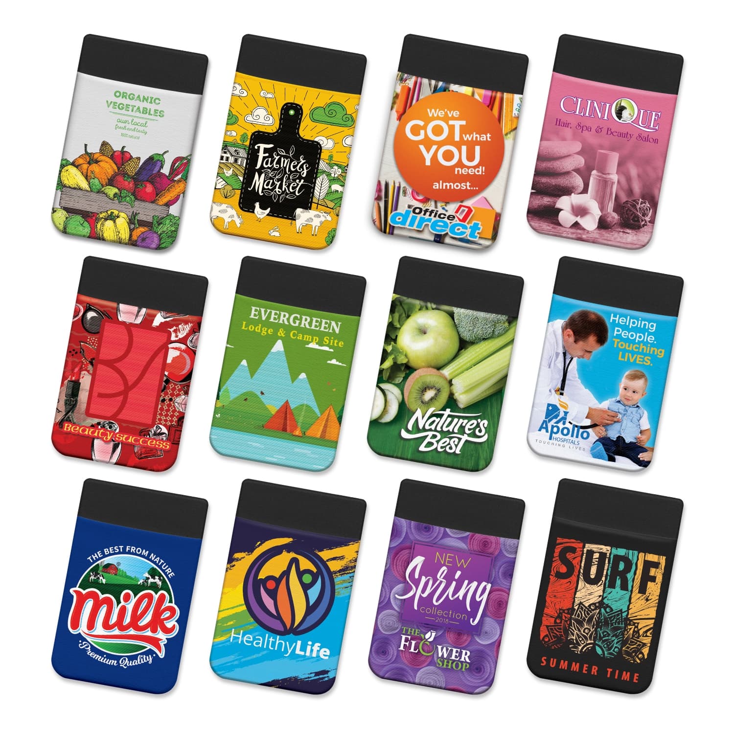 Lycra Phone Wallet - Full Colour · Product view