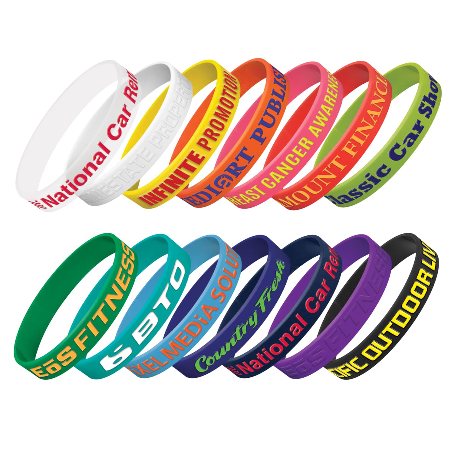 Silicone Wrist Band - Embossed · Product view