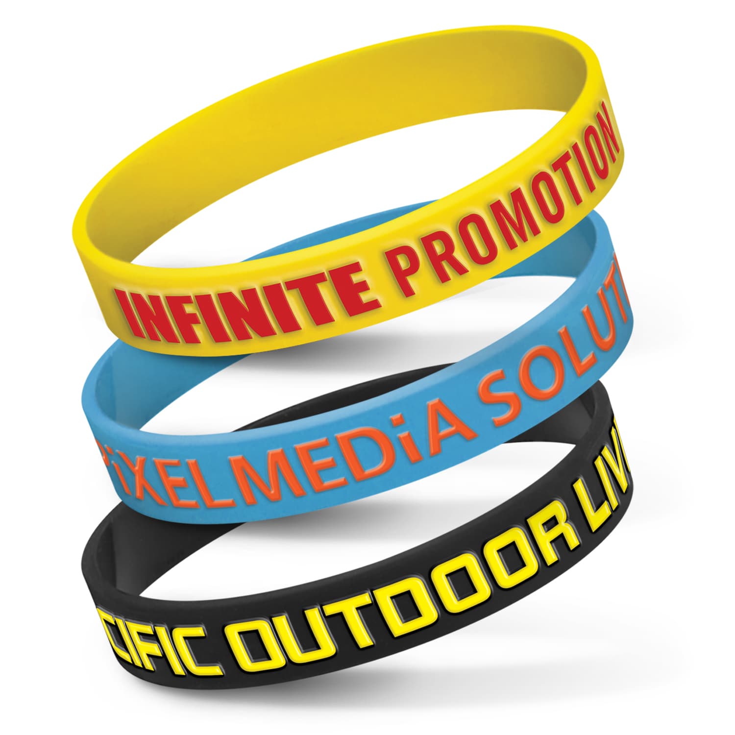 Silicone Wrist Band - Embossed · Product view