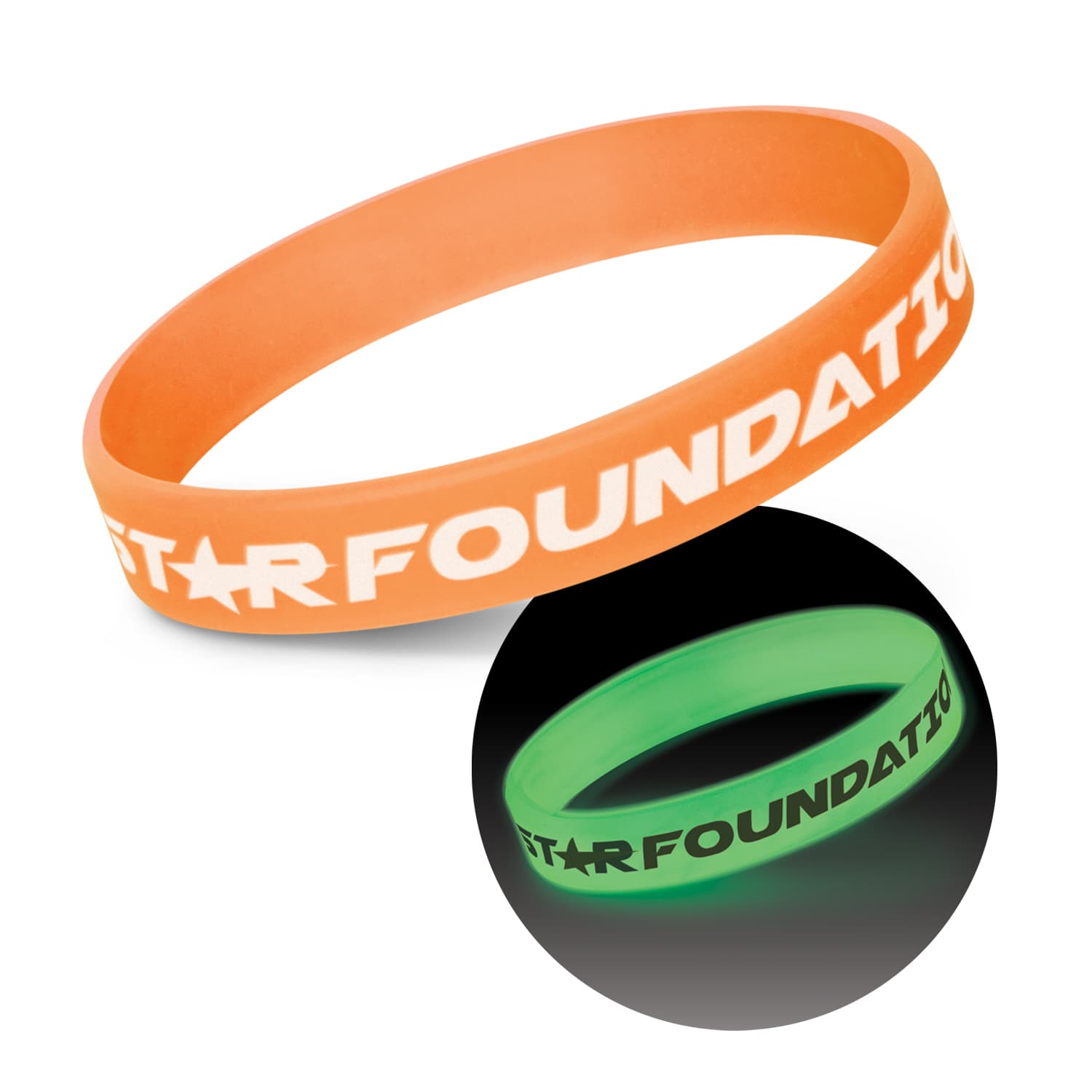 Silicone Wrist Band - Glow in the Dark · Product view