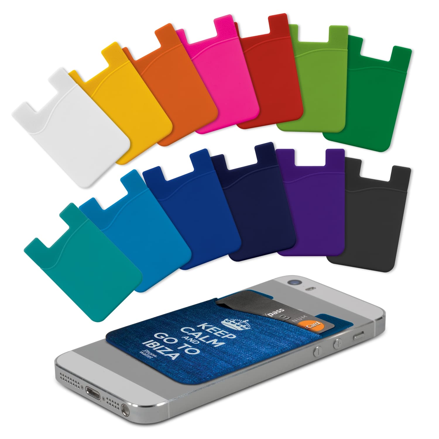 Silicone Phone Wallet - Full Colour · Product view