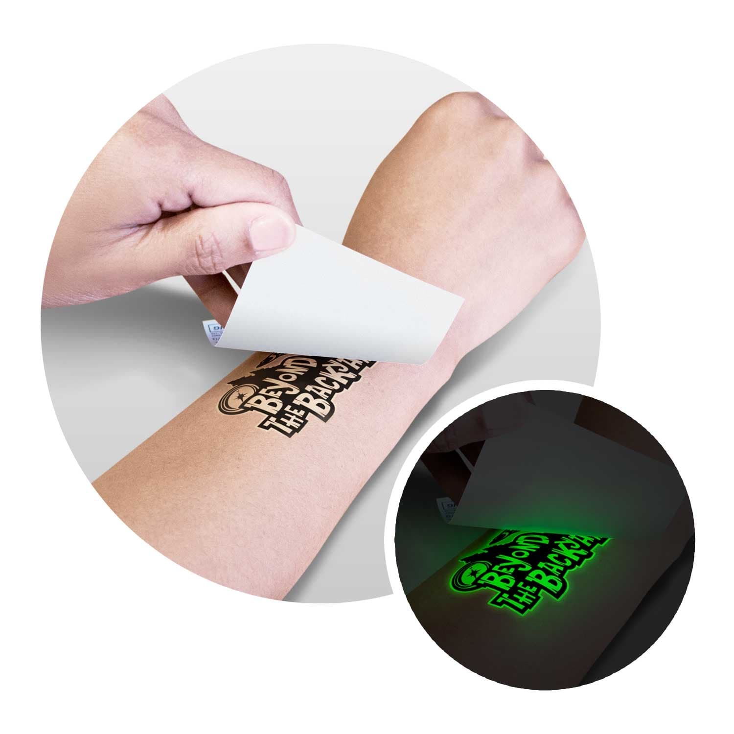 Temporary Tattoo Glow in the Dark - 51mm x 76mm · Product view