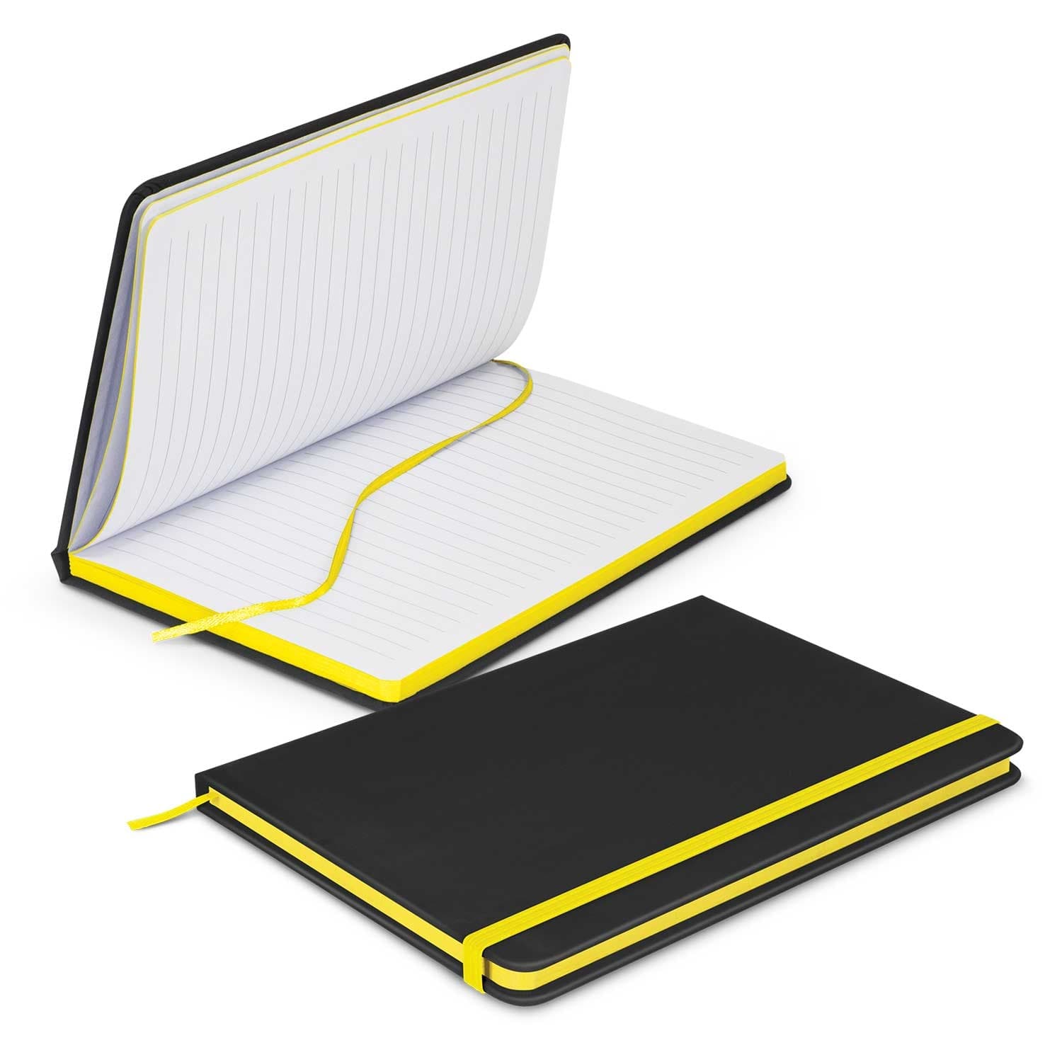 Omega Black Notebook · Yellow · front