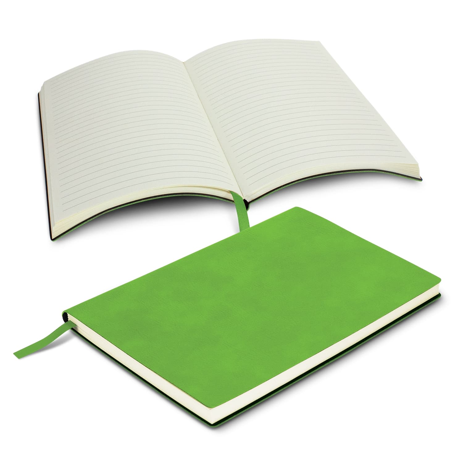 Genoa Soft Cover Notebook · Bright Green · front