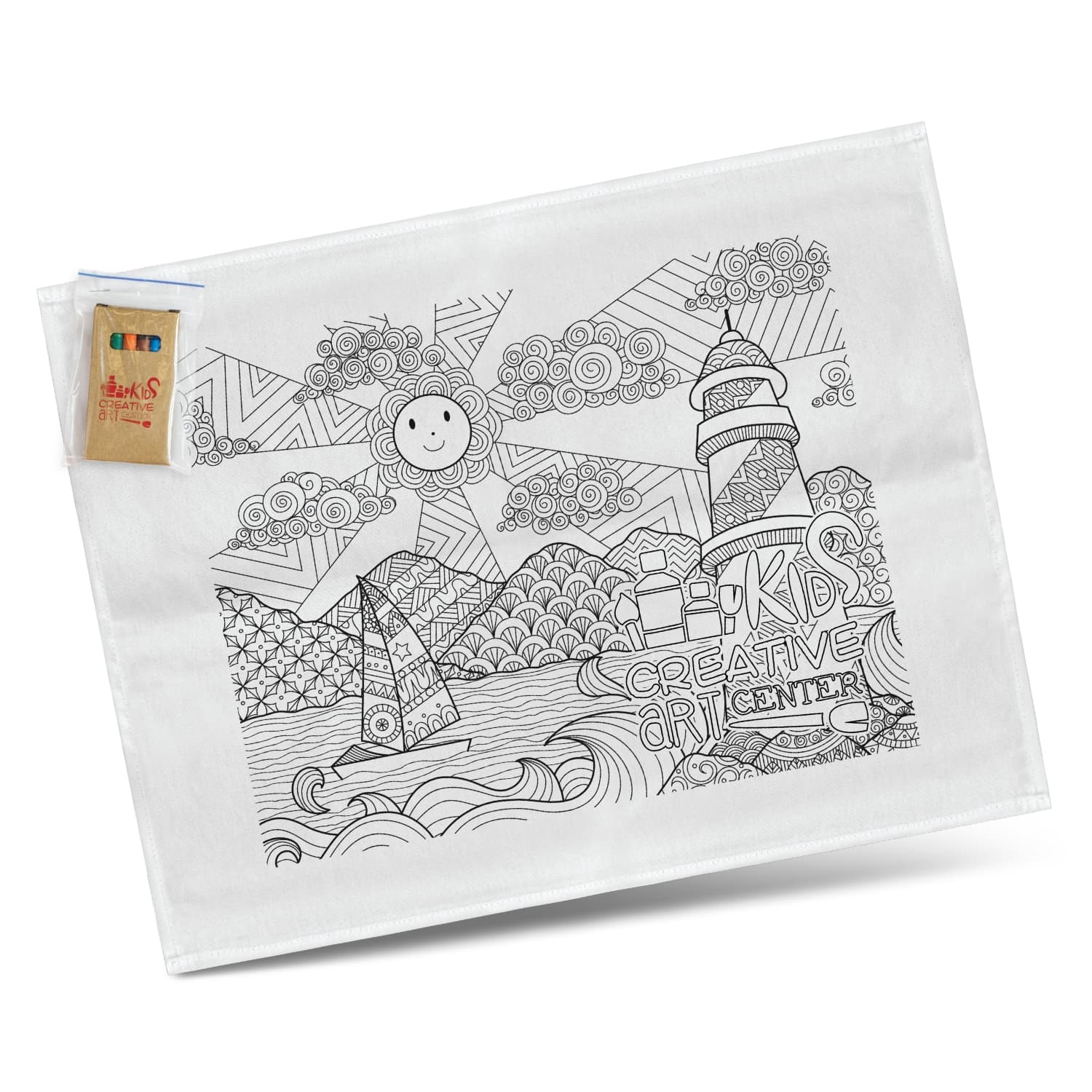 Cotton Colouring Tea Towel · Product view
