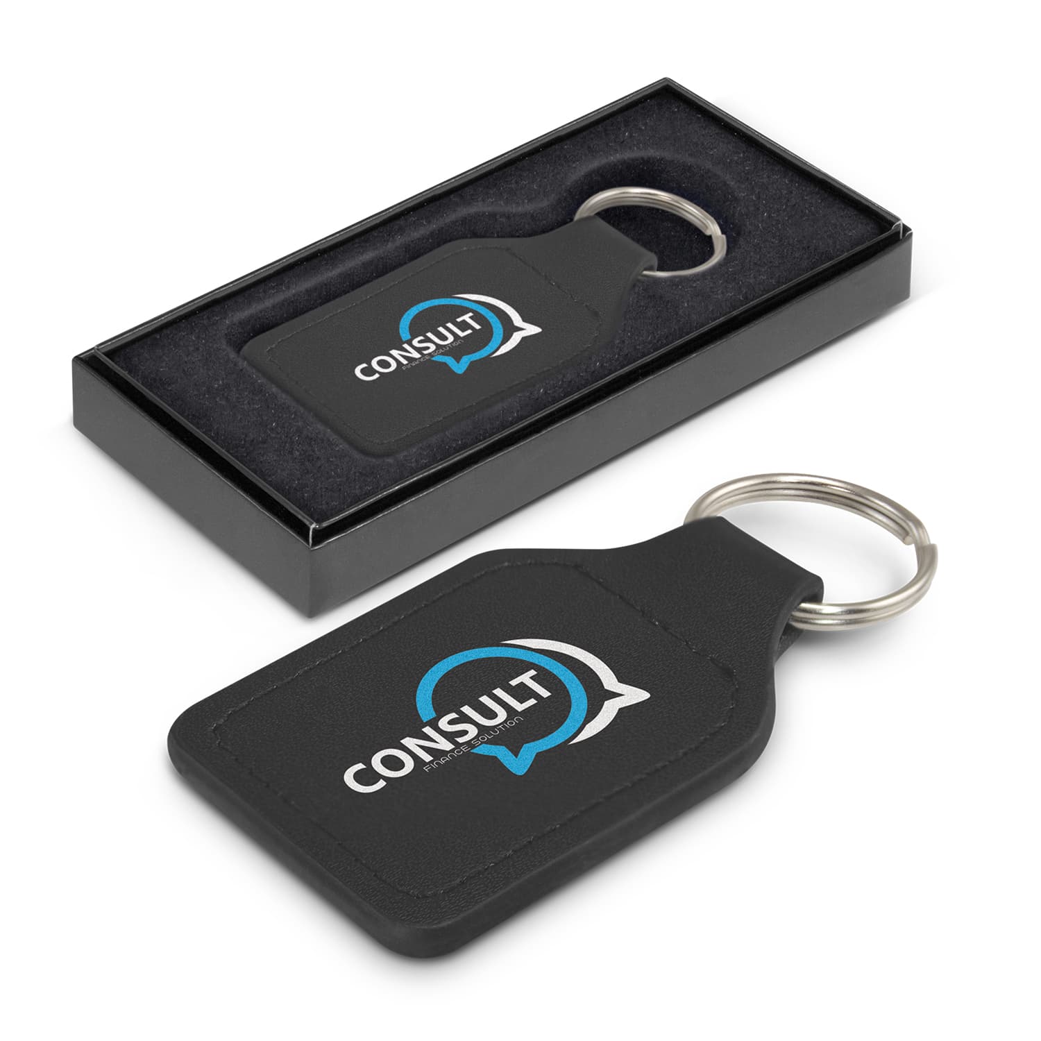 Prince Leather Key Ring - Square · Product view