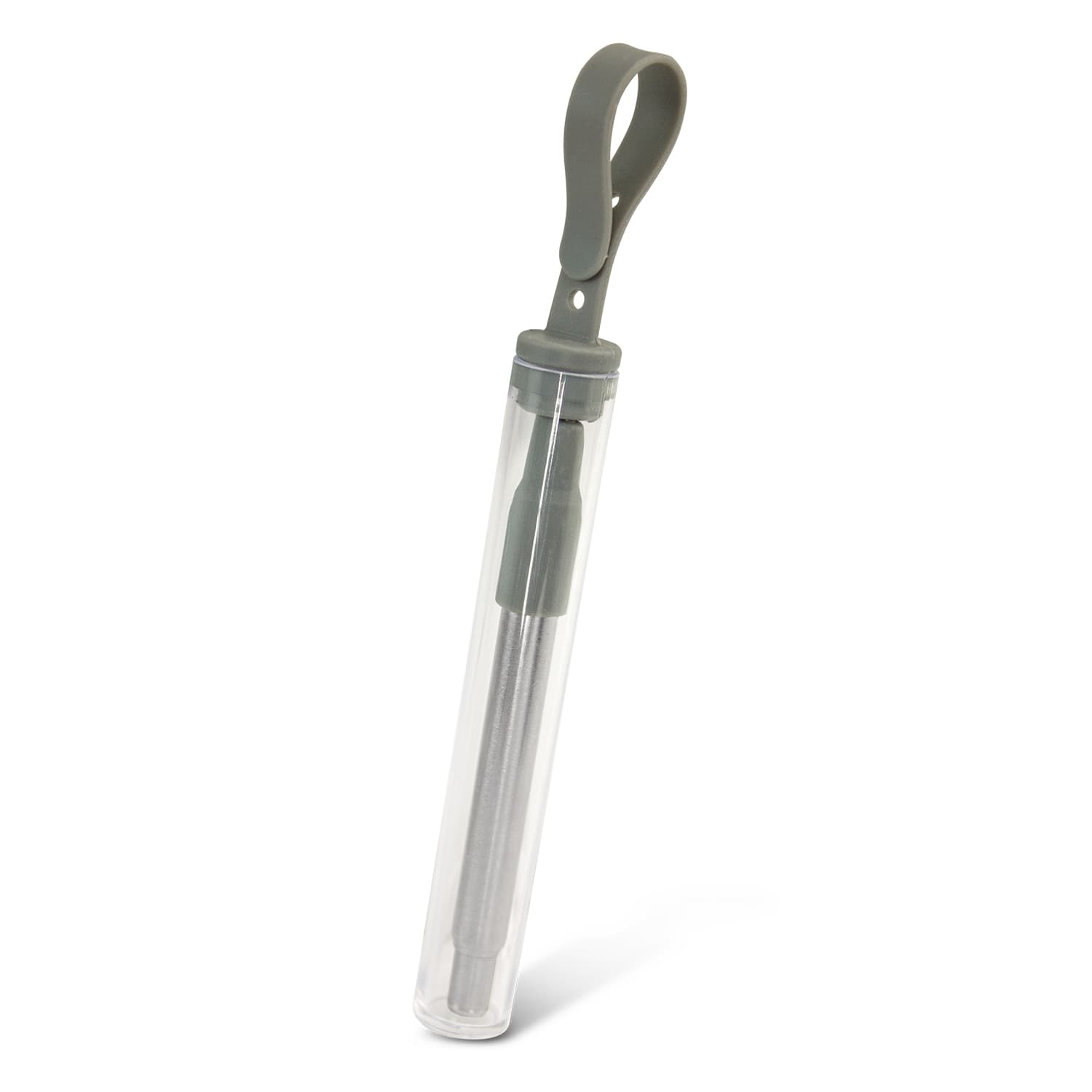 Telescopic Straw with Case · Grey · front