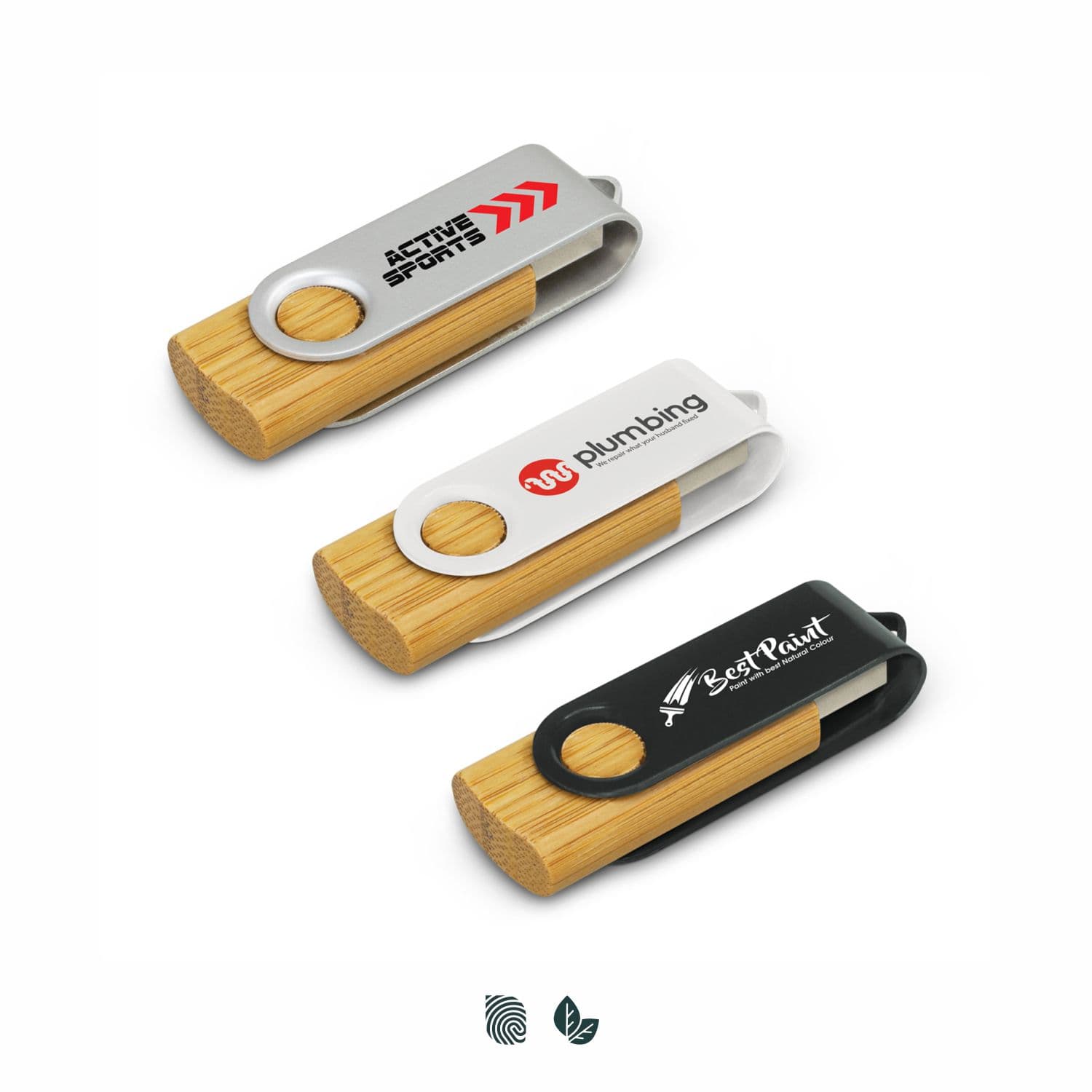 Helix 4GB Bamboo Flash Drive · Product view