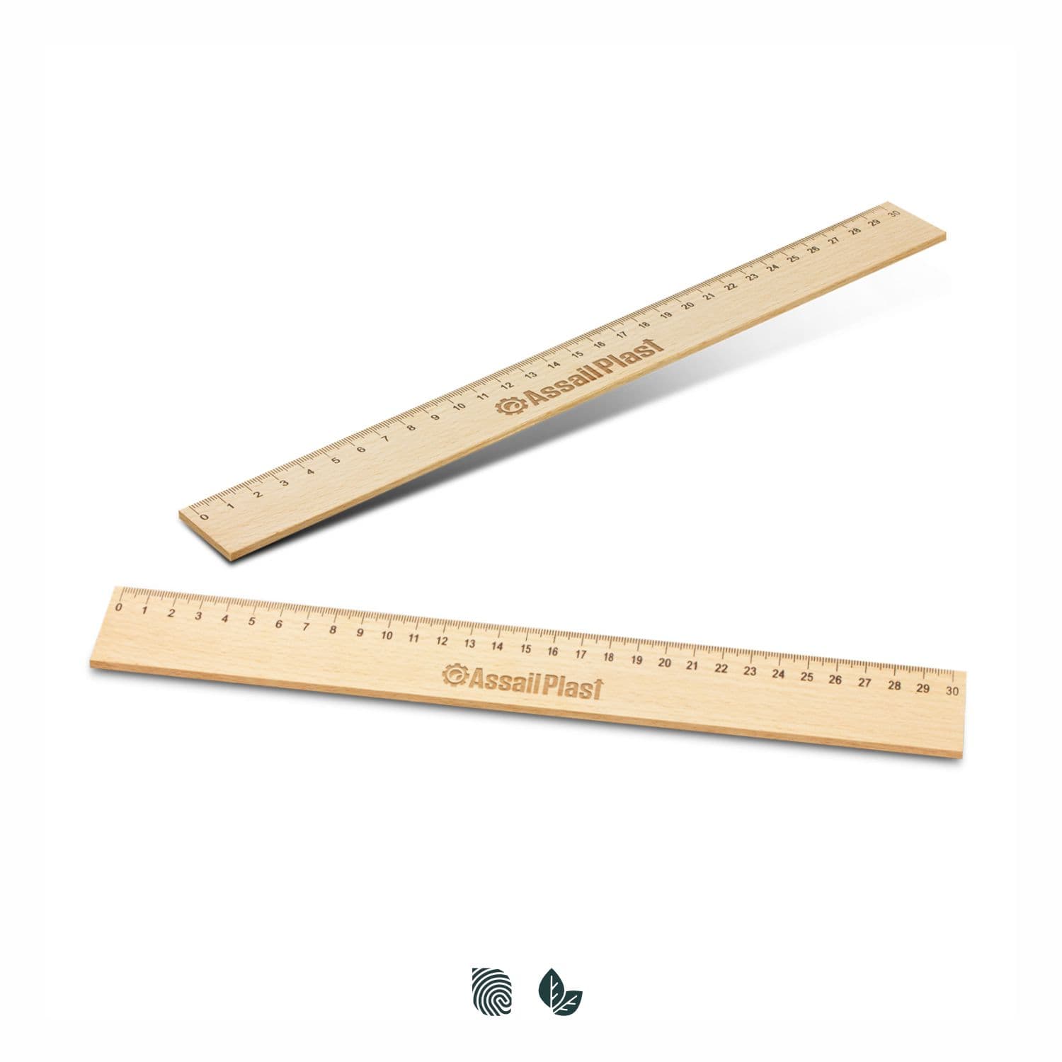 Wooden 30cm Ruler · Product view