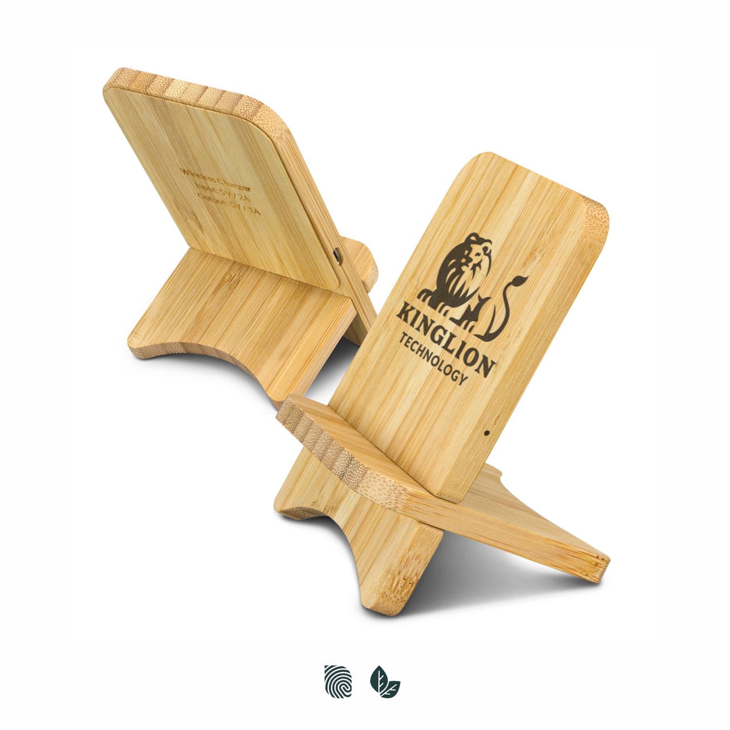 Bamboo Wireless Charging Stand · Product view