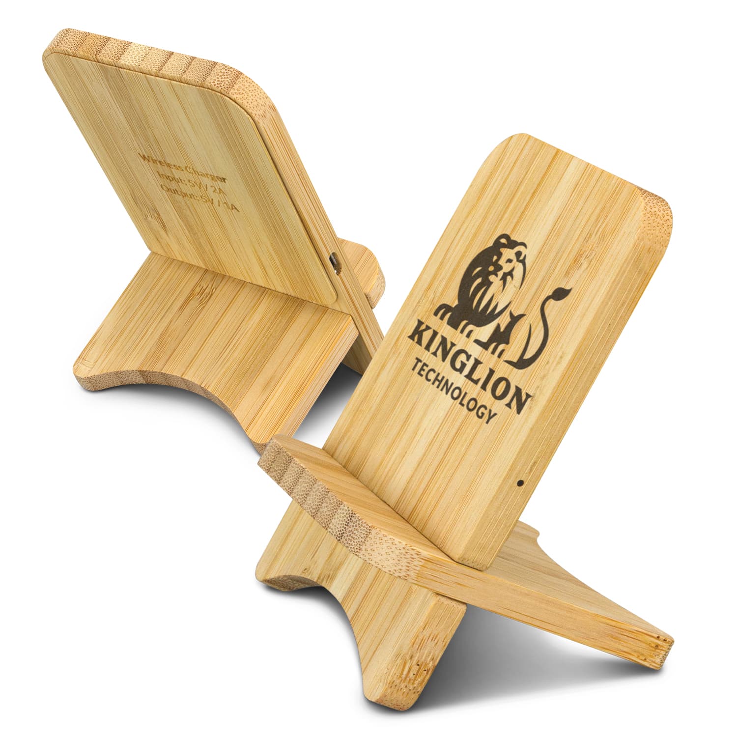 Bamboo Wireless Charging Stand · Product view