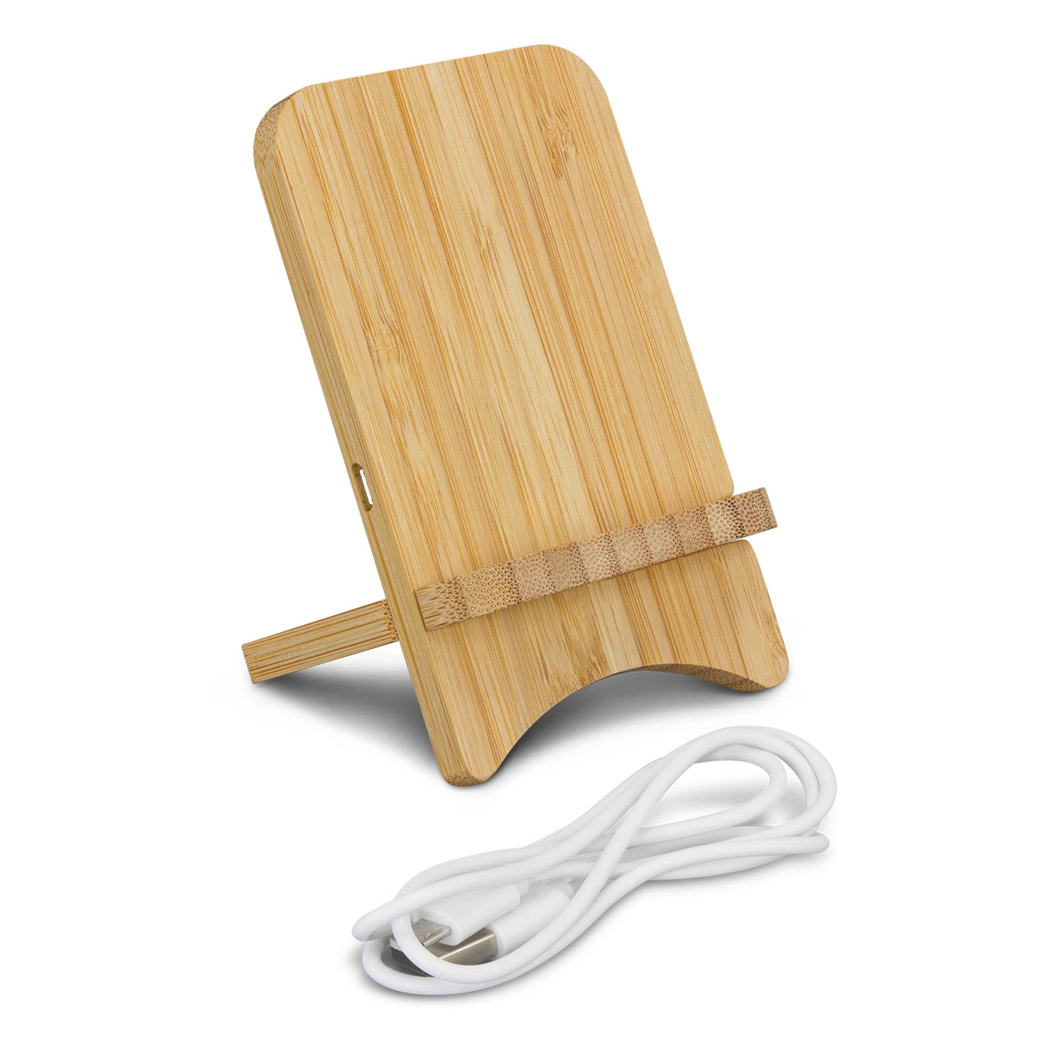 Bamboo Wireless Charging Stand · Product view