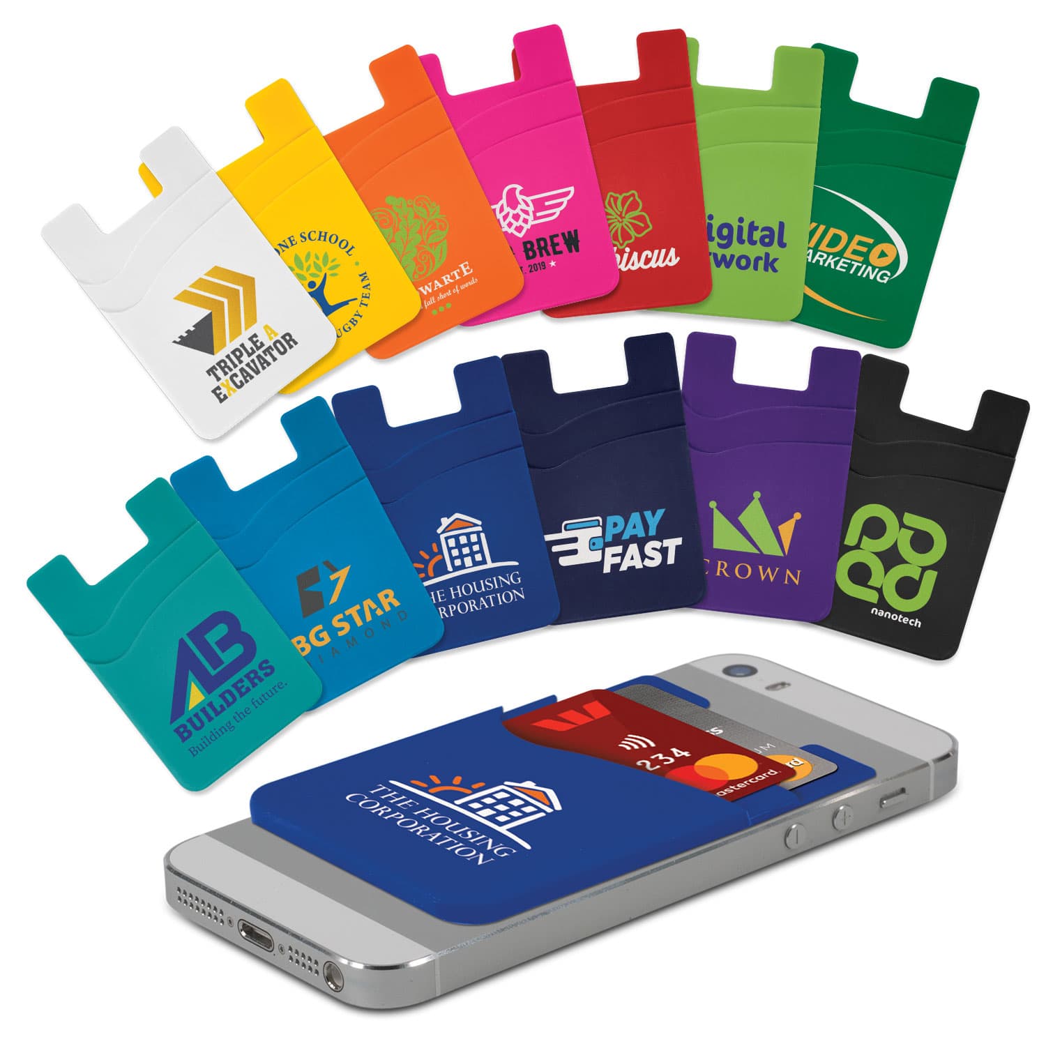 Dual Silicone Phone Wallet · Product view
