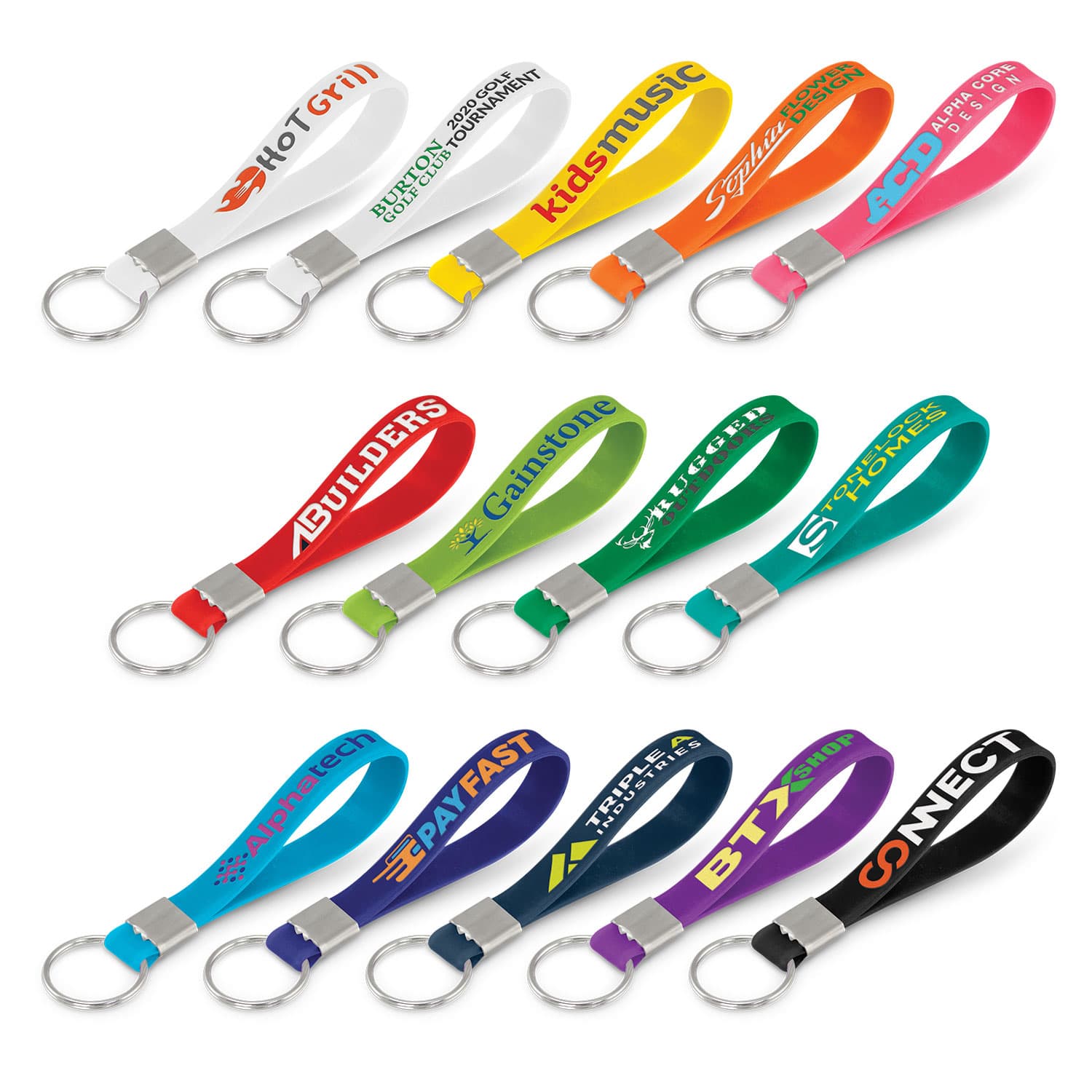 Silicone Key Ring - Debossed · Product view