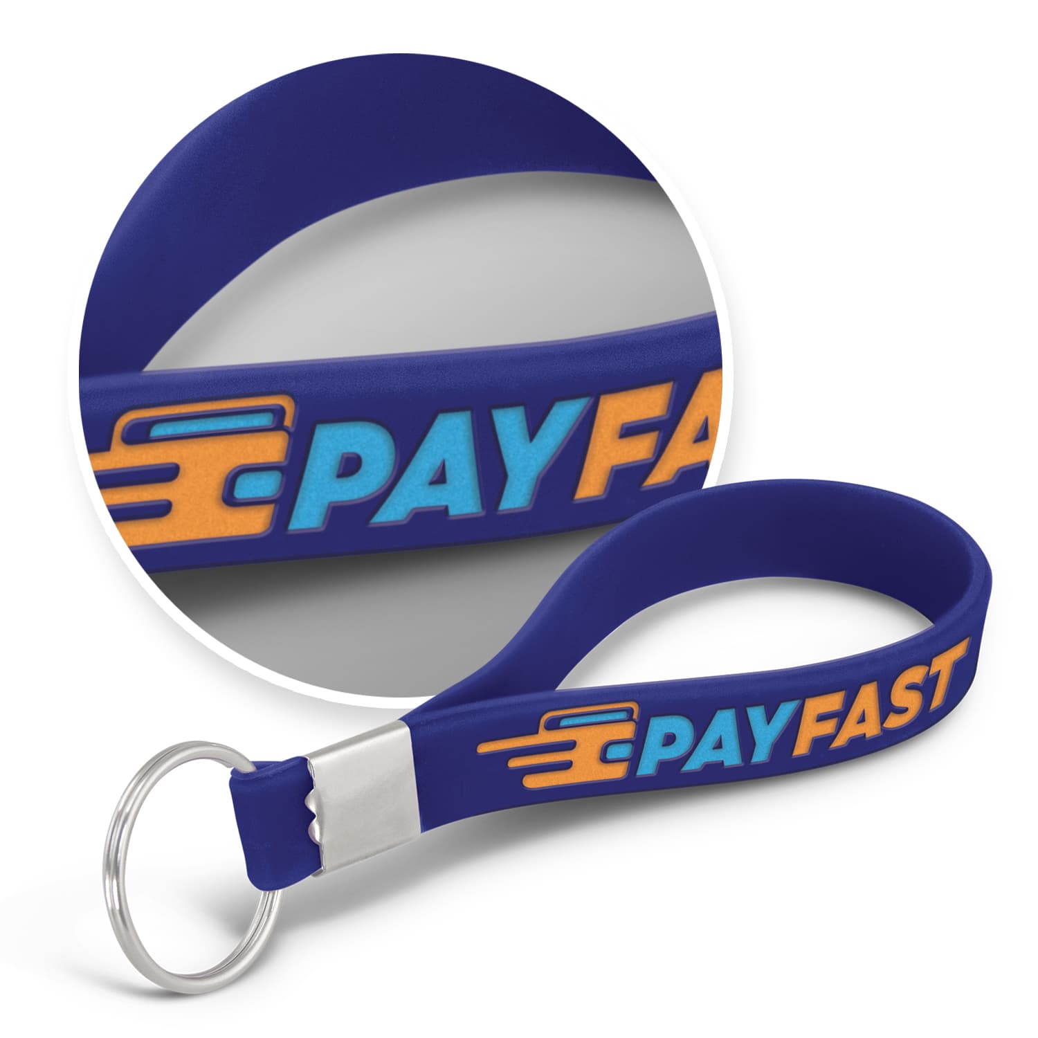 Silicone Key Ring - Debossed · Product view