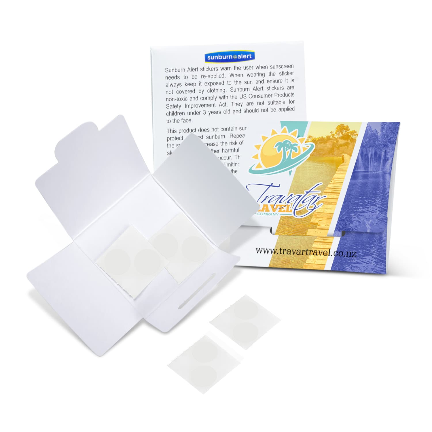 Sunburn Alert Stickers · Product view