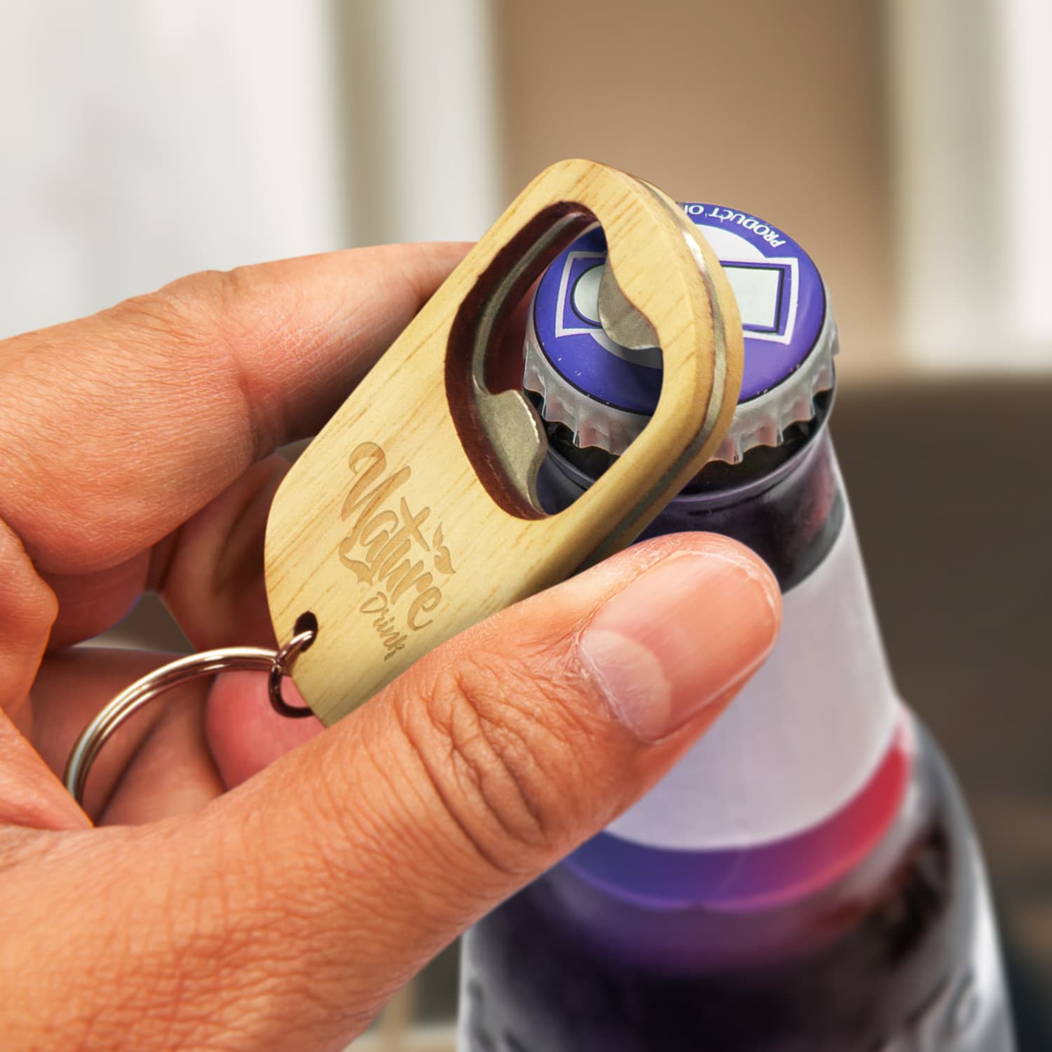 Malta Bottle Opener Key Ring · Product view