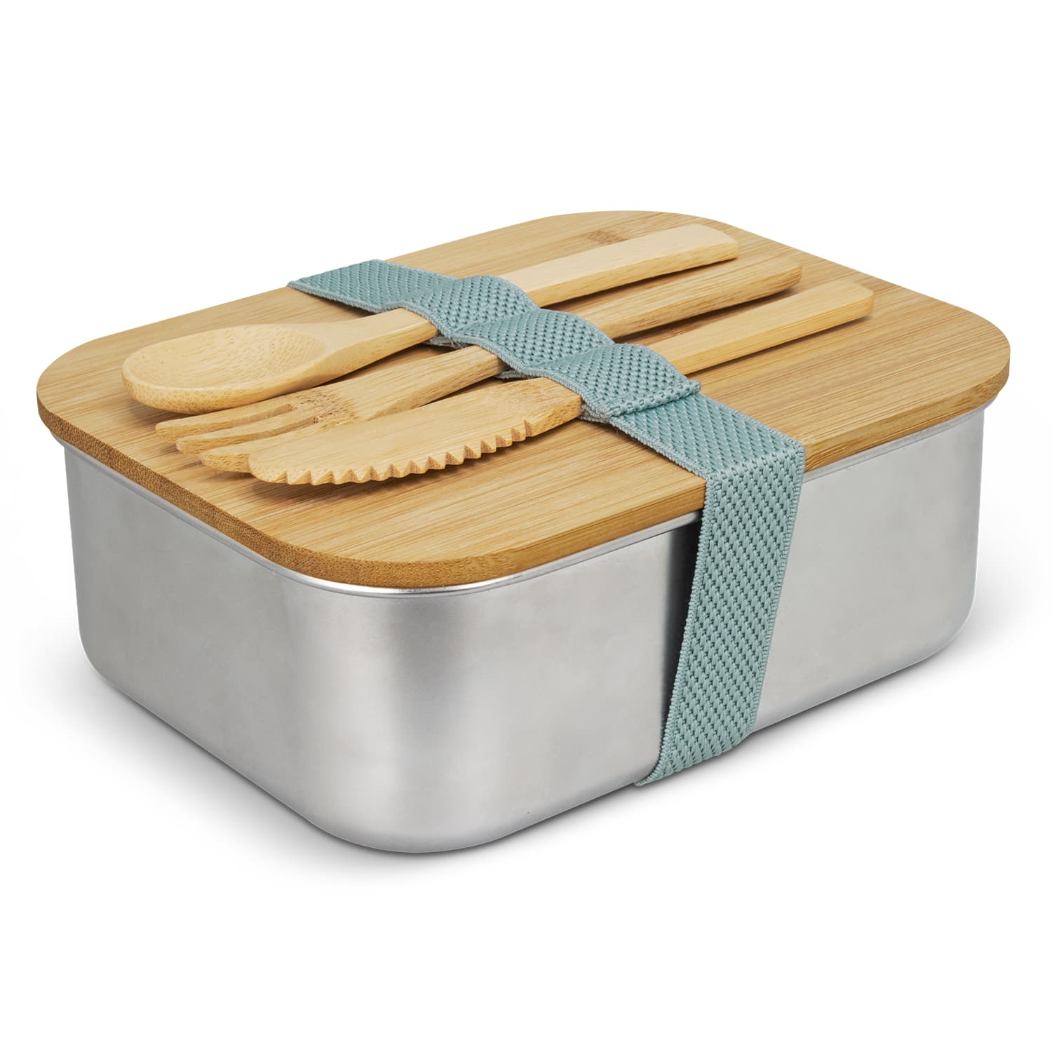 Stainless Steel Lunch Box with Cutlery · Product view