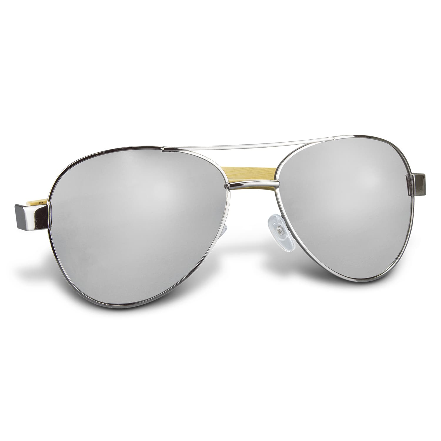 Aviator Mirror Lens Sunglasses - Bamboo · Product view