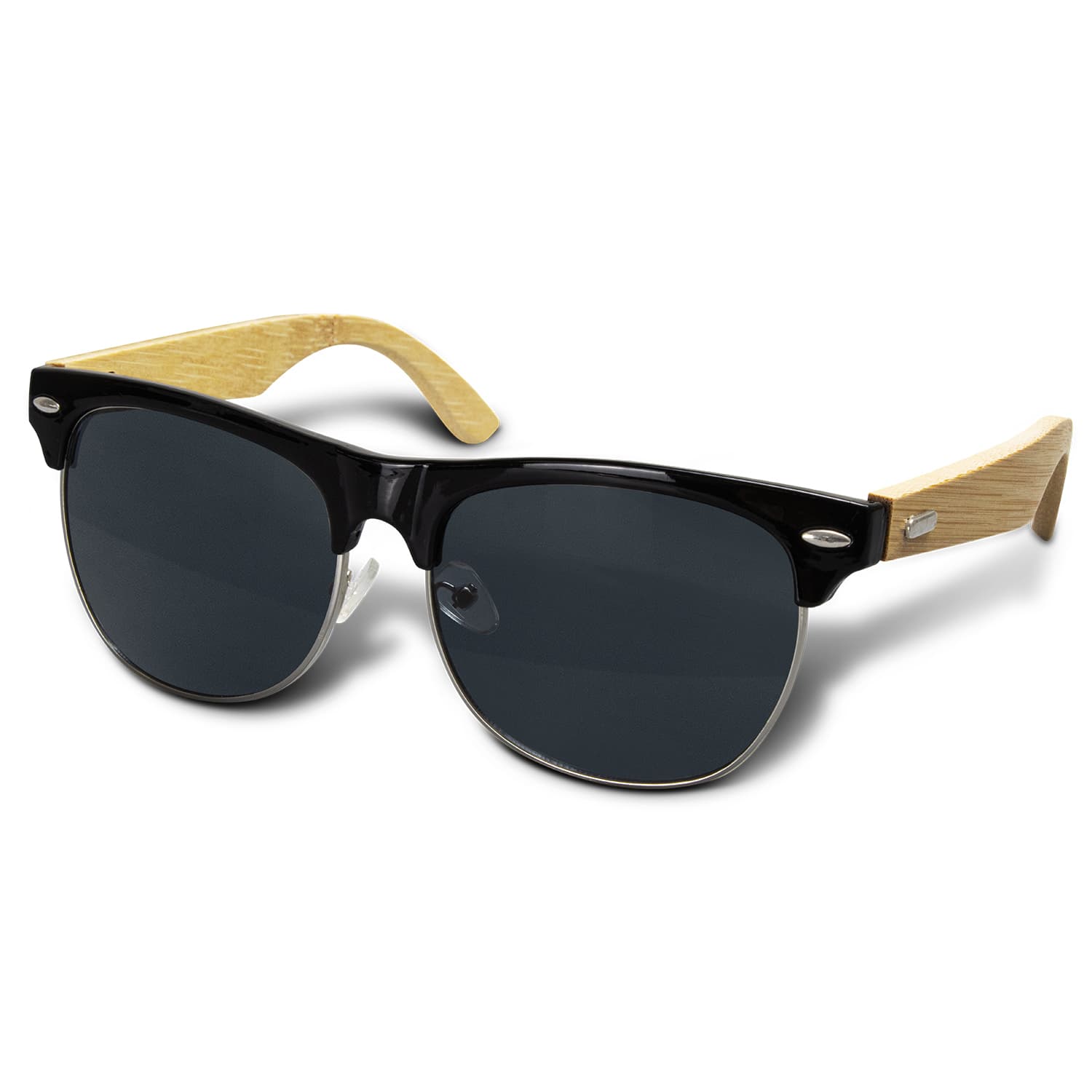 Maverick Sunglasses - Bamboo · Black · front