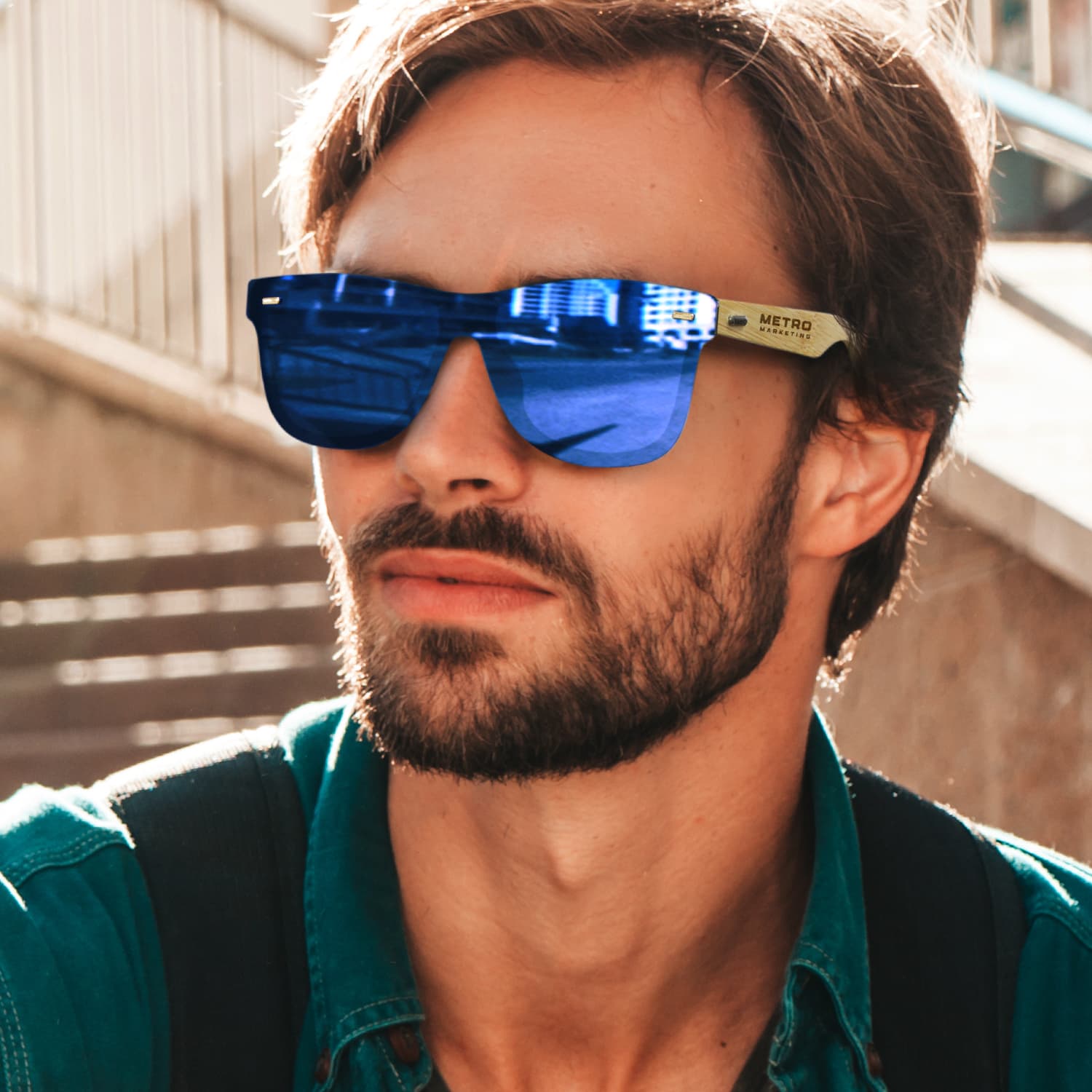 Ryder Mirror Lens Sunglasses - Bamboo · Product view