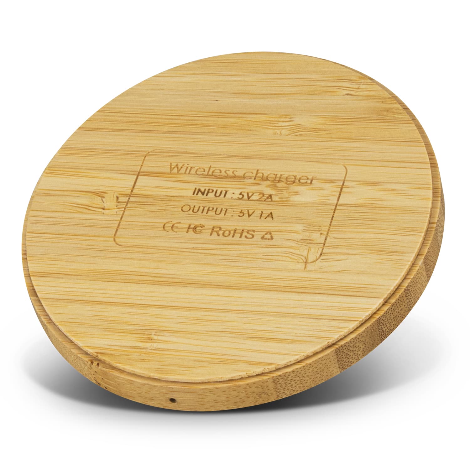 Vita Bamboo Wireless Charger - Round · Product view