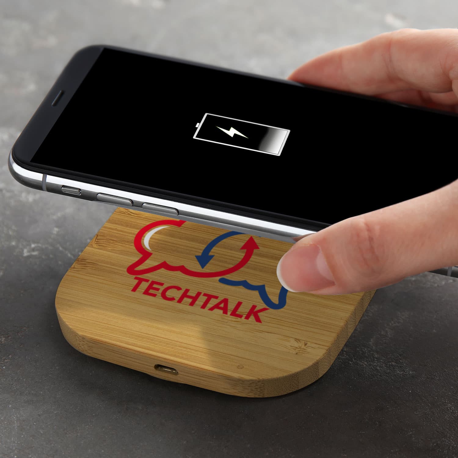 Vita Bamboo Wireless Charger - Square · Product view