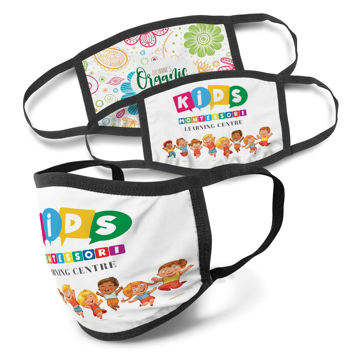 Full Colour 3-Ply Reusable Face Mask - Indent · Product view
