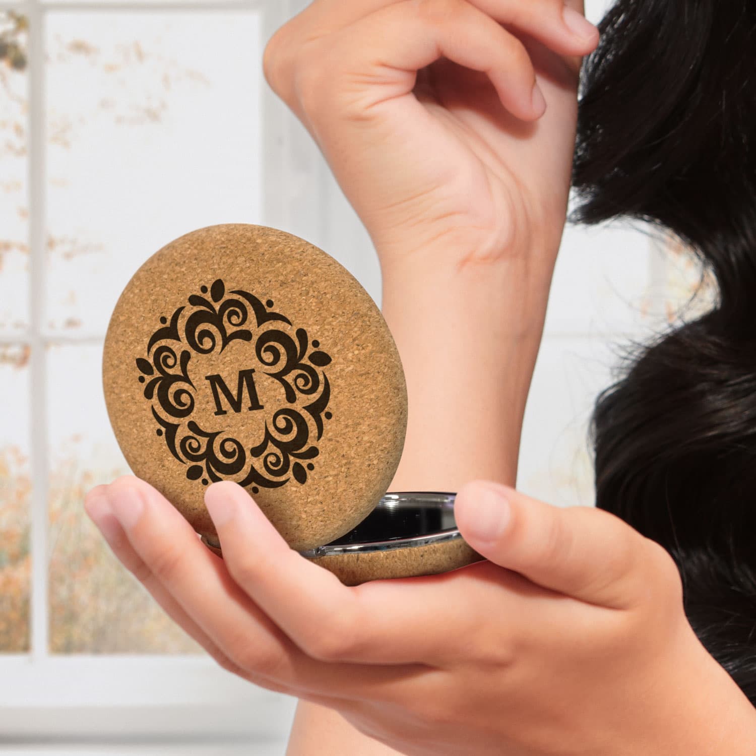 Cork Compact Mirror · Product view