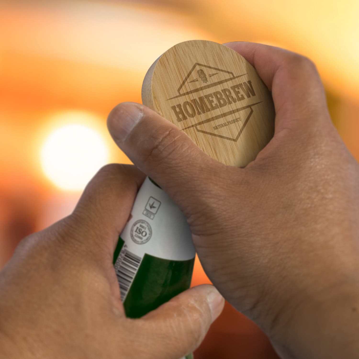 Bamboo Bottle Opener · Product view