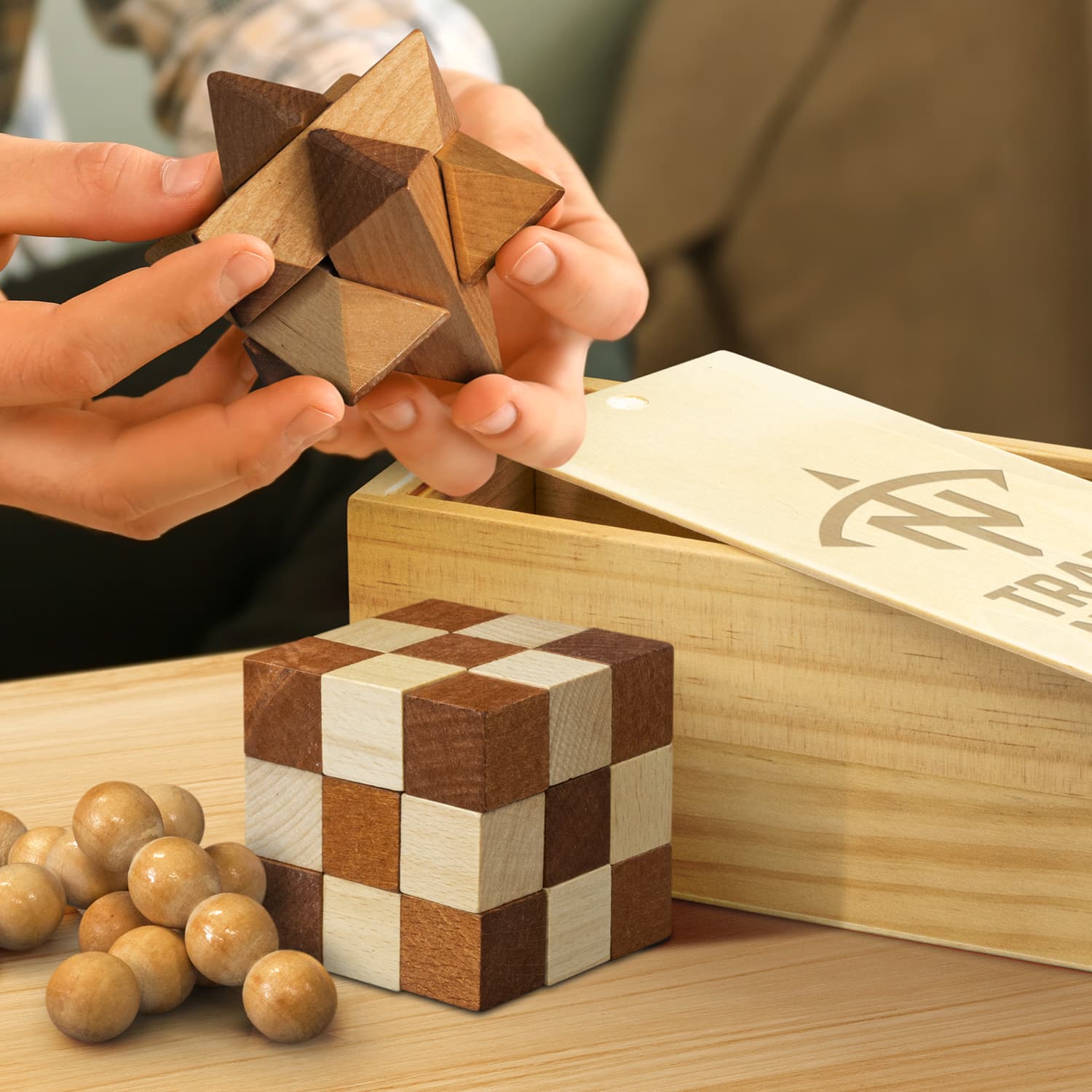 Wooden Brain Teaser Set · Product view
