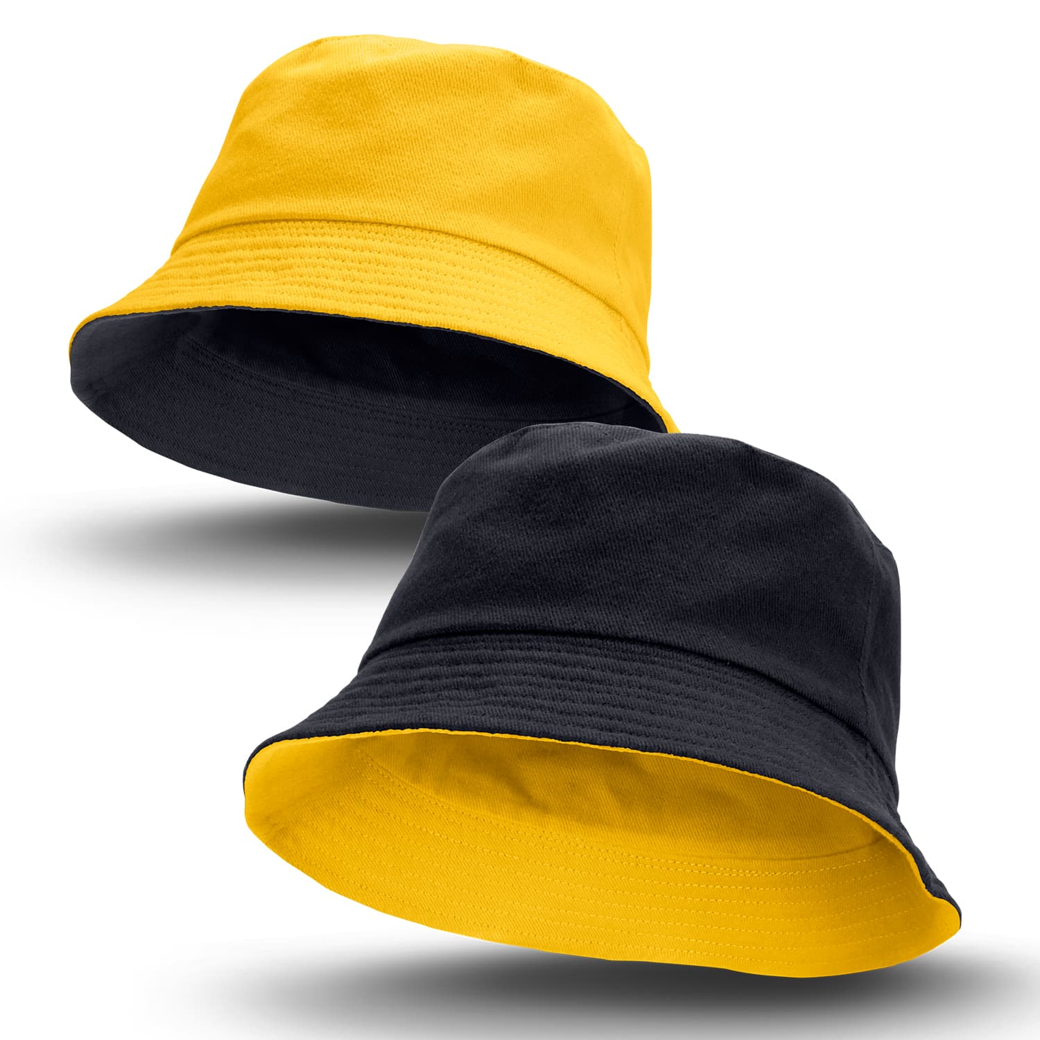Reversible Bucket Hat · Black/Yellow · colour reference