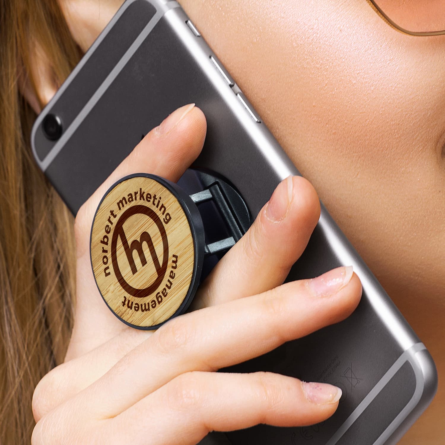Bamboo Phone Holder · Product view