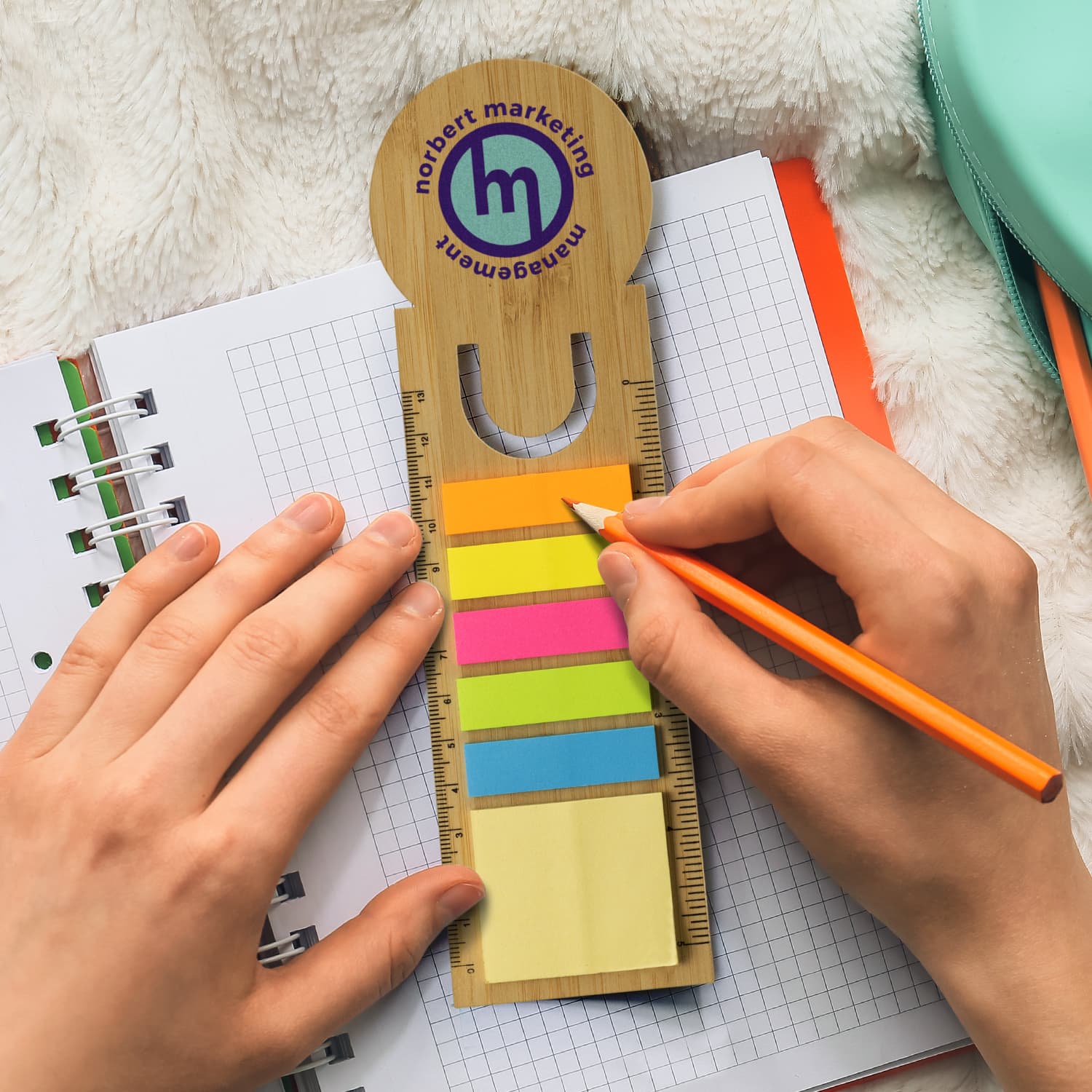 Bamboo Ruler Bookmark - Round · Product view