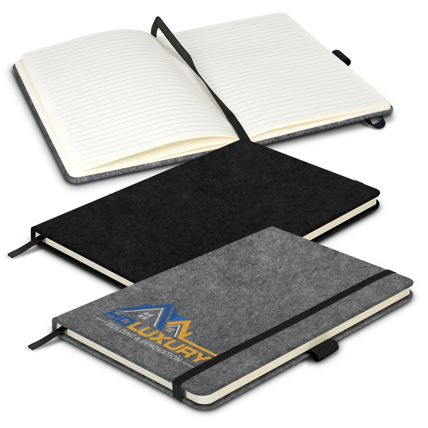 RPET Felt Hard Cover Notebook · Product view