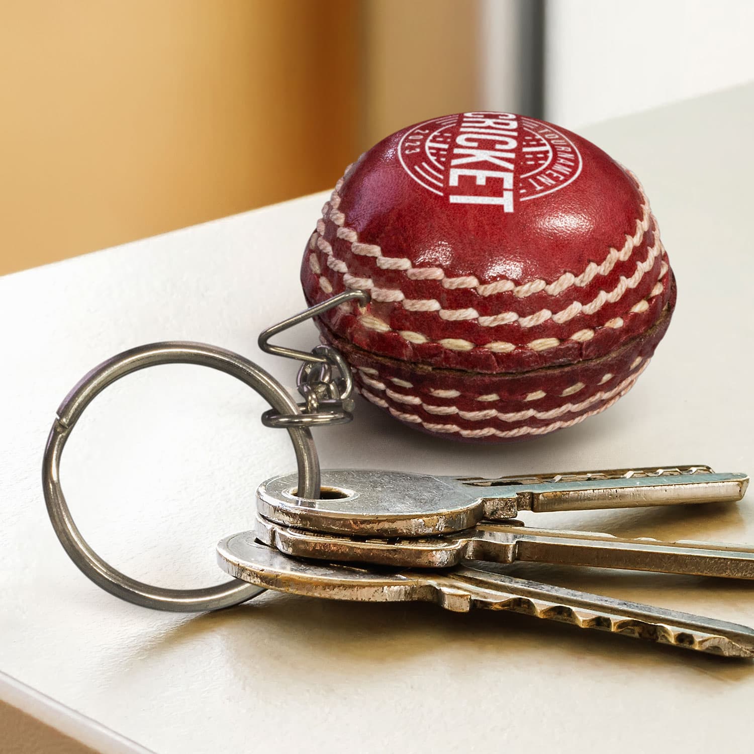 Cricket Ball Key Ring · Product view