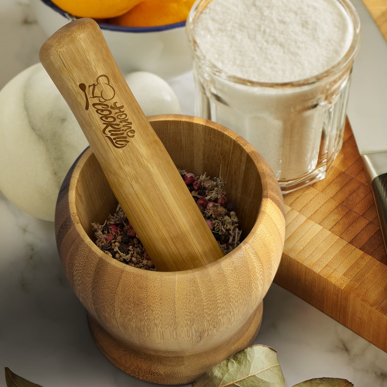 NATURA Bamboo Mortar and Pestle · Product view