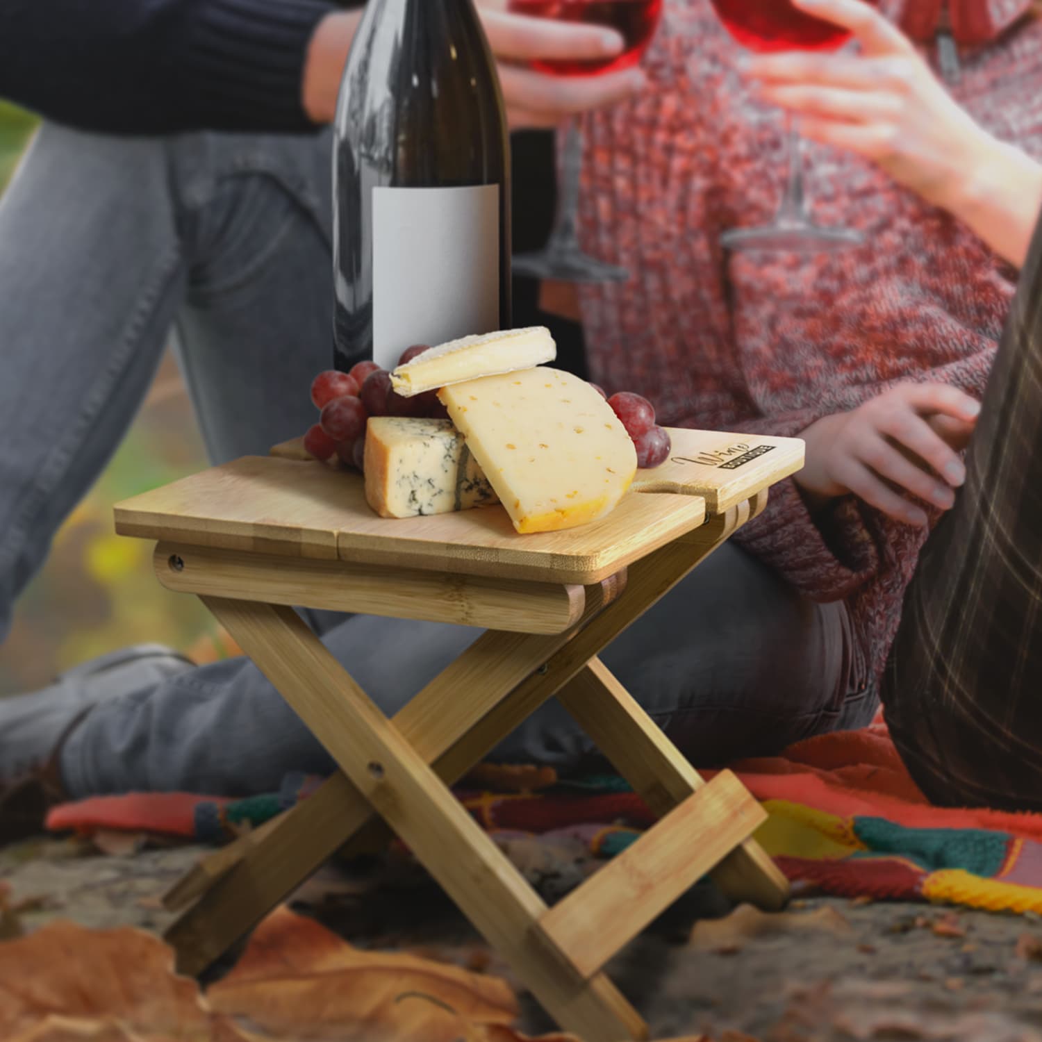 NATURA Bamboo Folding Wine Table · Product view
