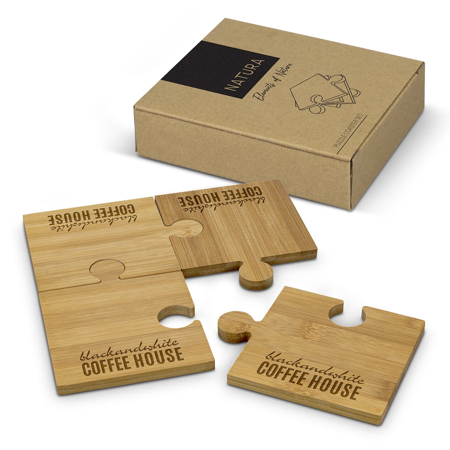 NATURA Puzzle Coaster - Set of 4 · Product view