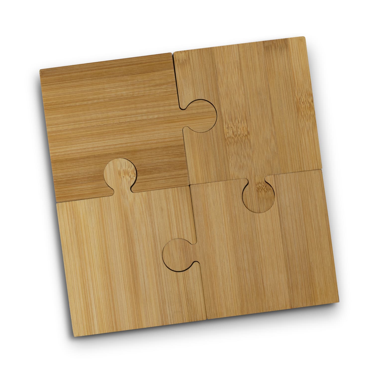 NATURA Puzzle Coaster - Set of 4 · Natural · front