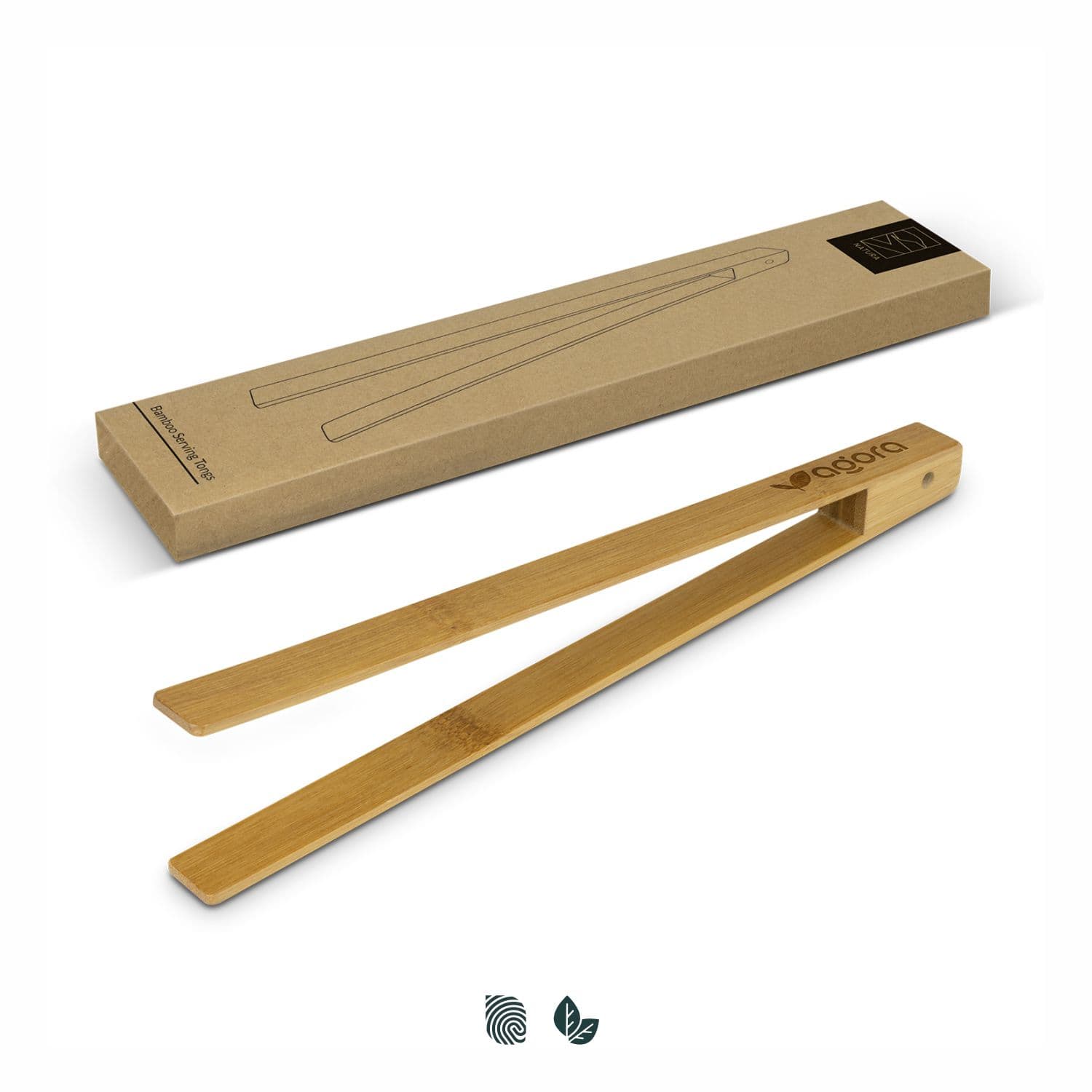NATURA Bamboo Serving Tongs · Product view