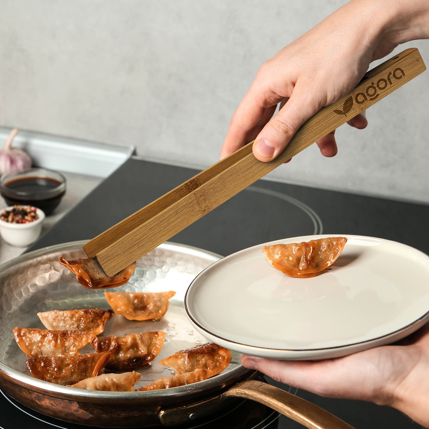 NATURA Bamboo Serving Tongs · Product view