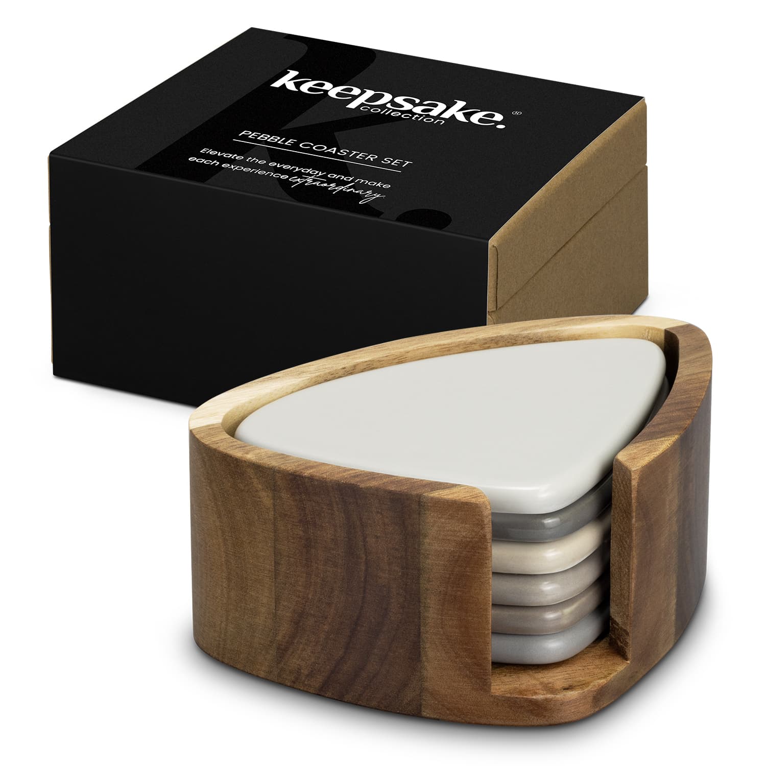 Keepsake Pebble Coaster Set · Product view