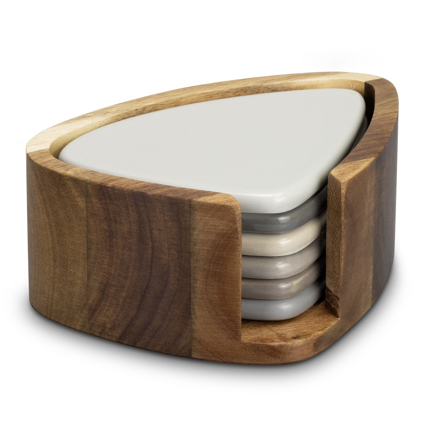 Keepsake Pebble Coaster Set · Natural · front