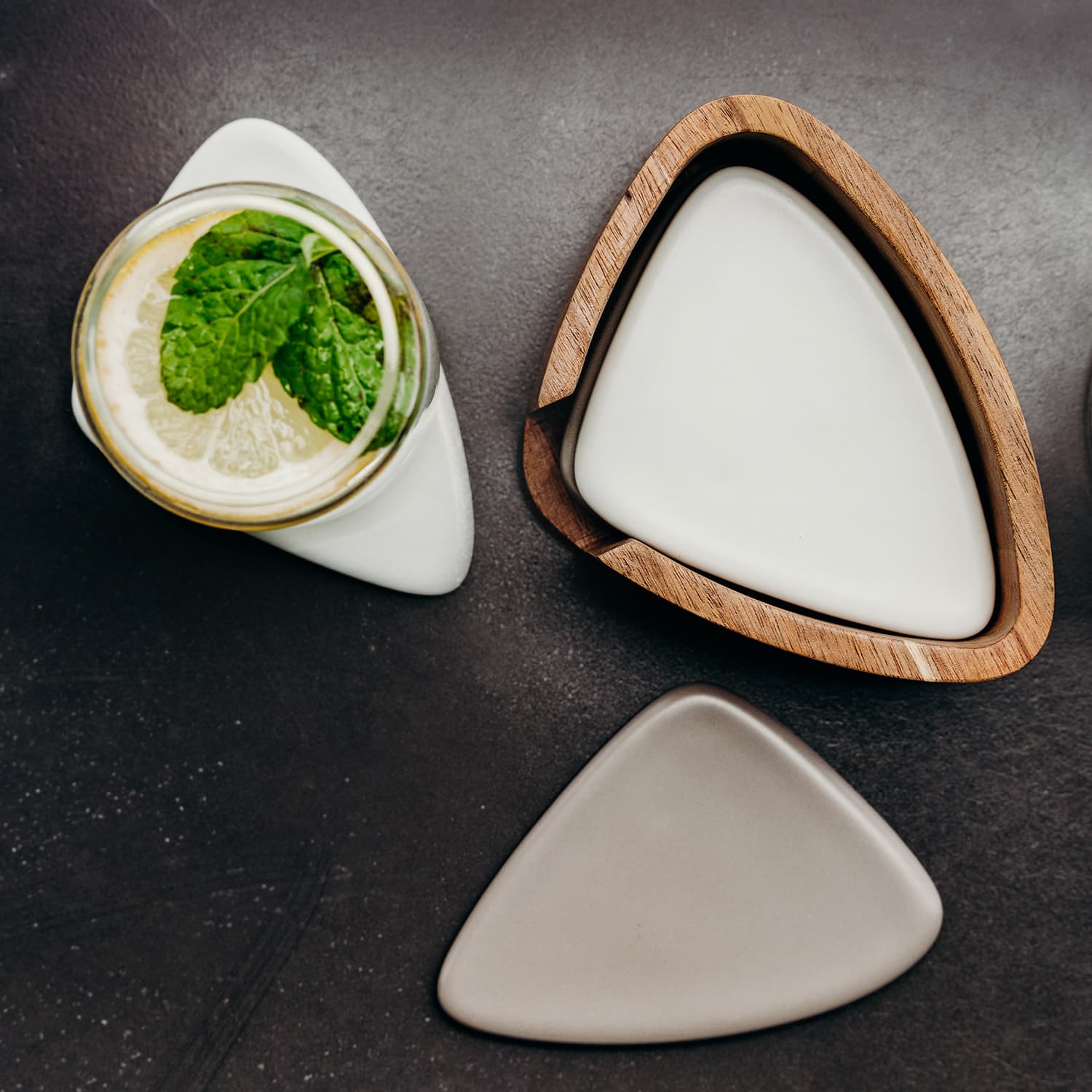 Keepsake Pebble Coaster Set · Product view