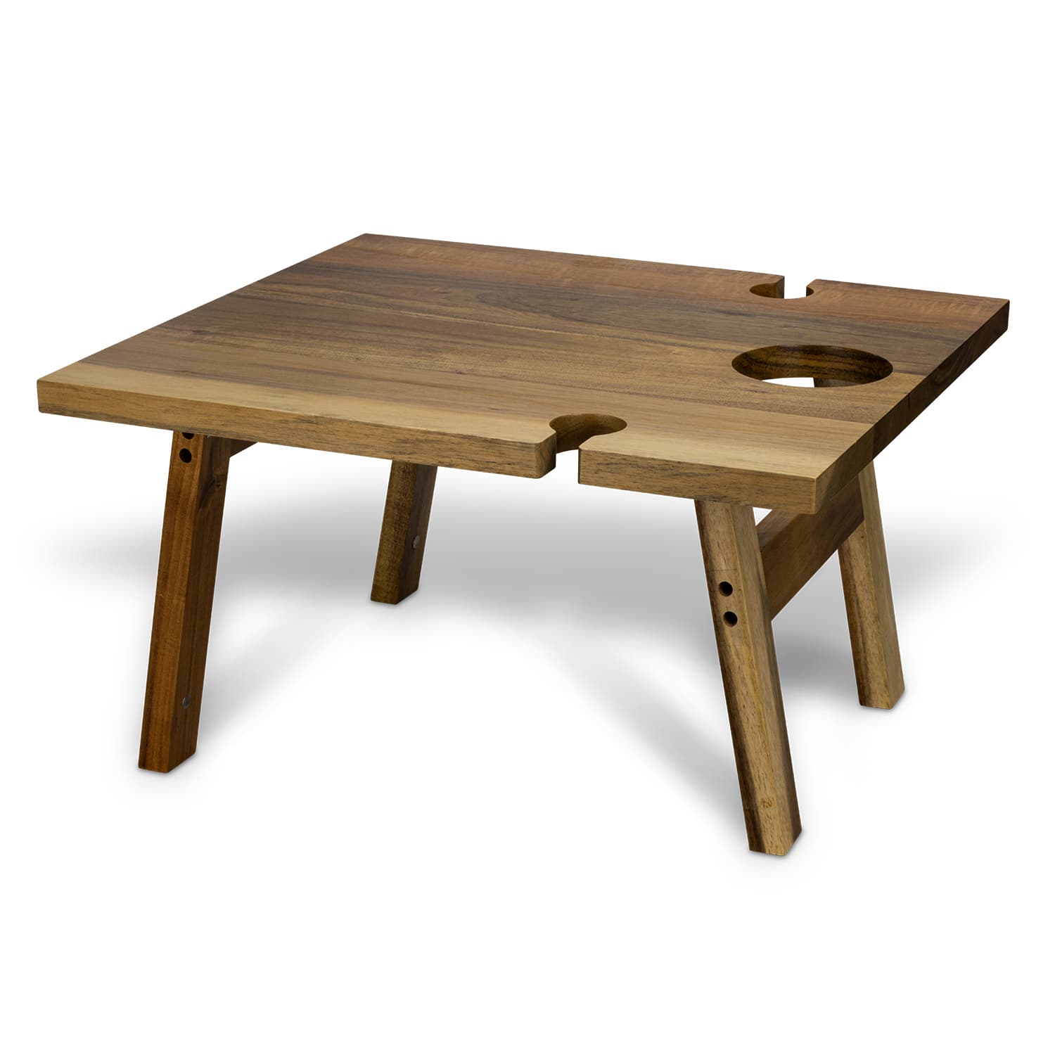 Keepsake Folding Wine Table · Natural · front