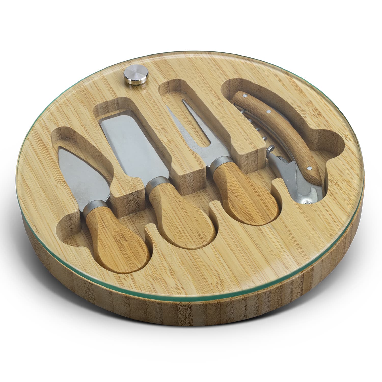 NATURA Glass & Bamboo Cheese Board · Product view