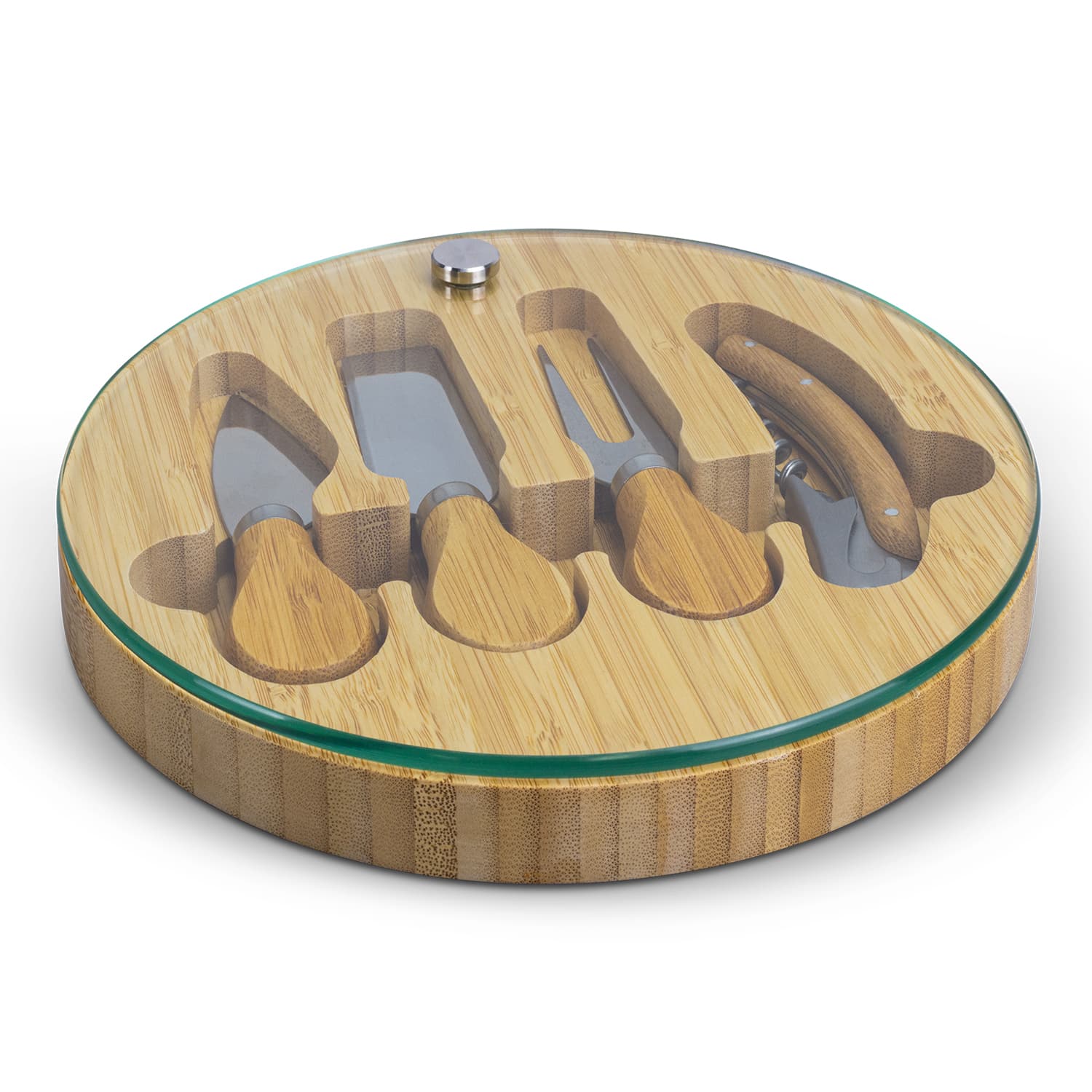 NATURA Glass & Bamboo Cheese Board · Product view