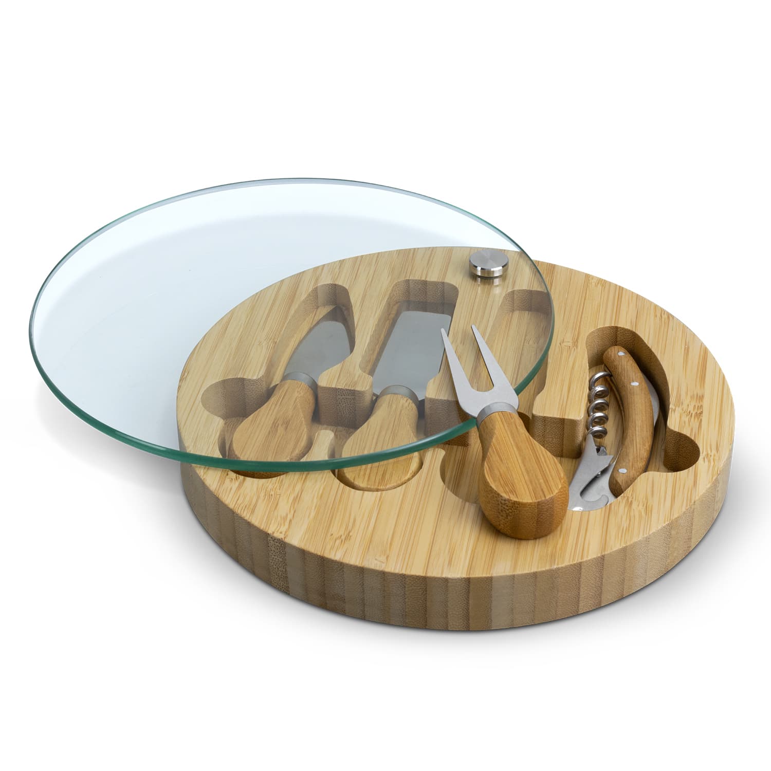 NATURA Glass & Bamboo Cheese Board · Product view
